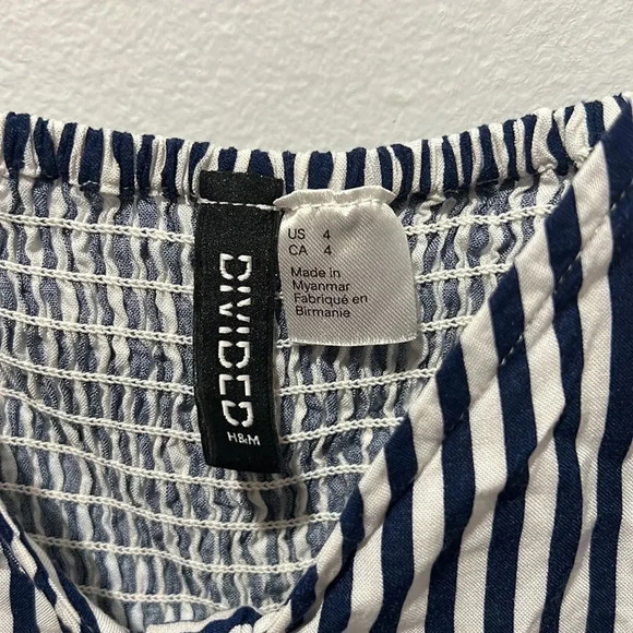H&M Divided Nautical striped tank dress casual size 4 - Picture 4 of 5